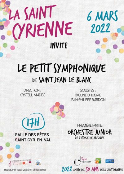 Concert avec le petit symphonique de Saint Jean le Blanc